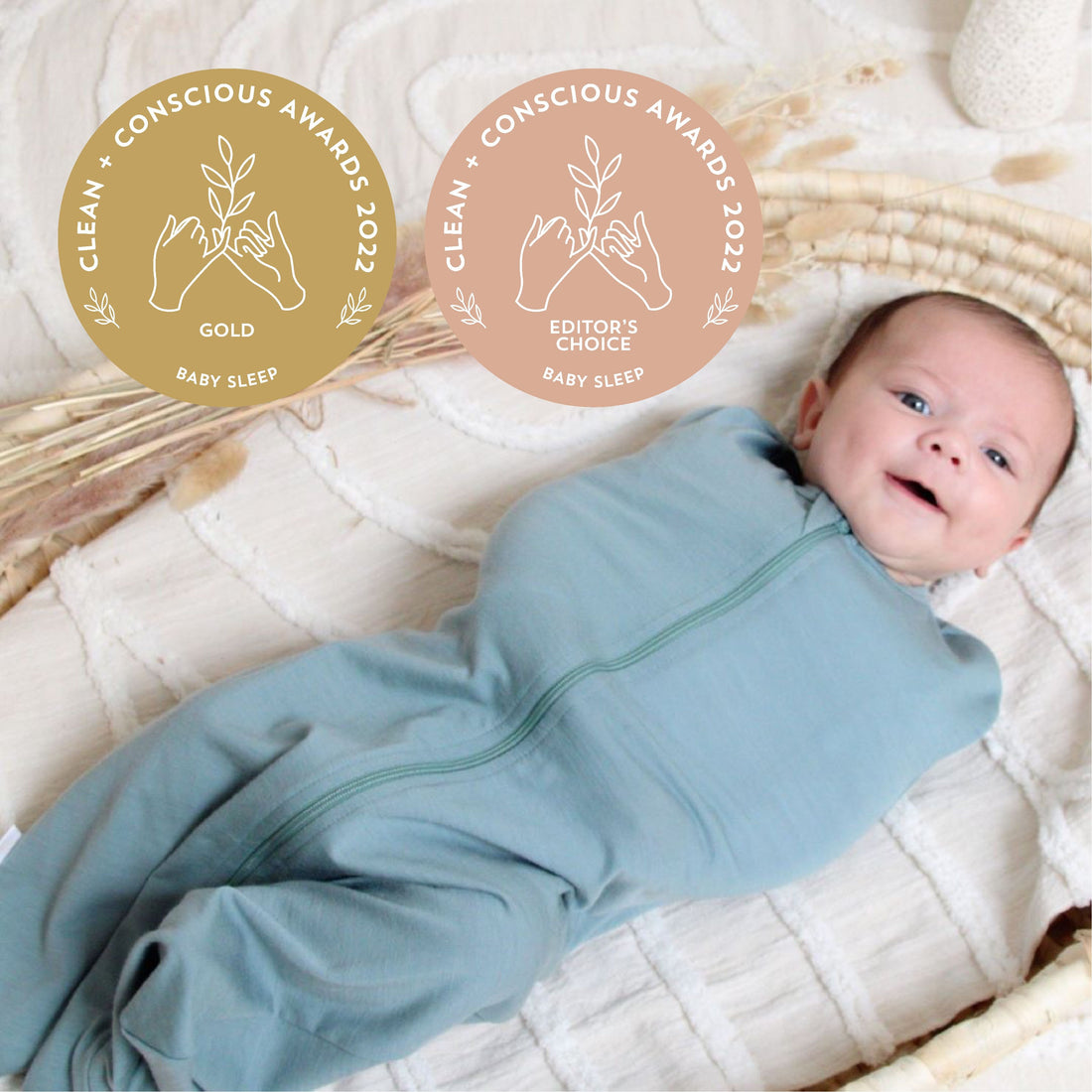 Winning Gold and the Editor's Choice Award for our Newborn Swaddle Bag
