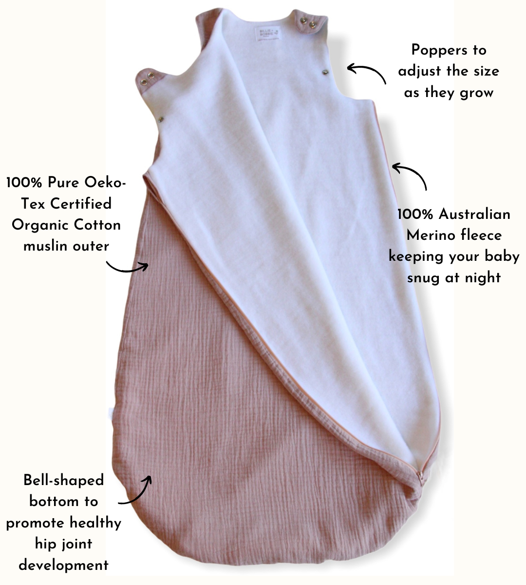 WINTER Merino Wool BABY Sleeping Bag