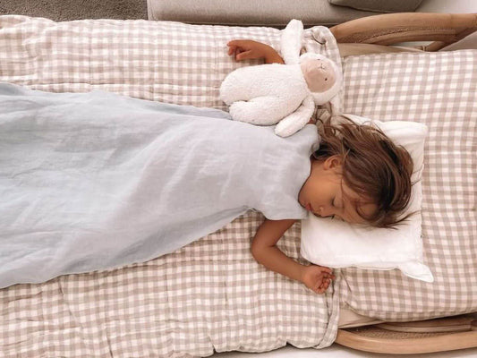 toddler in merino sleeping bag