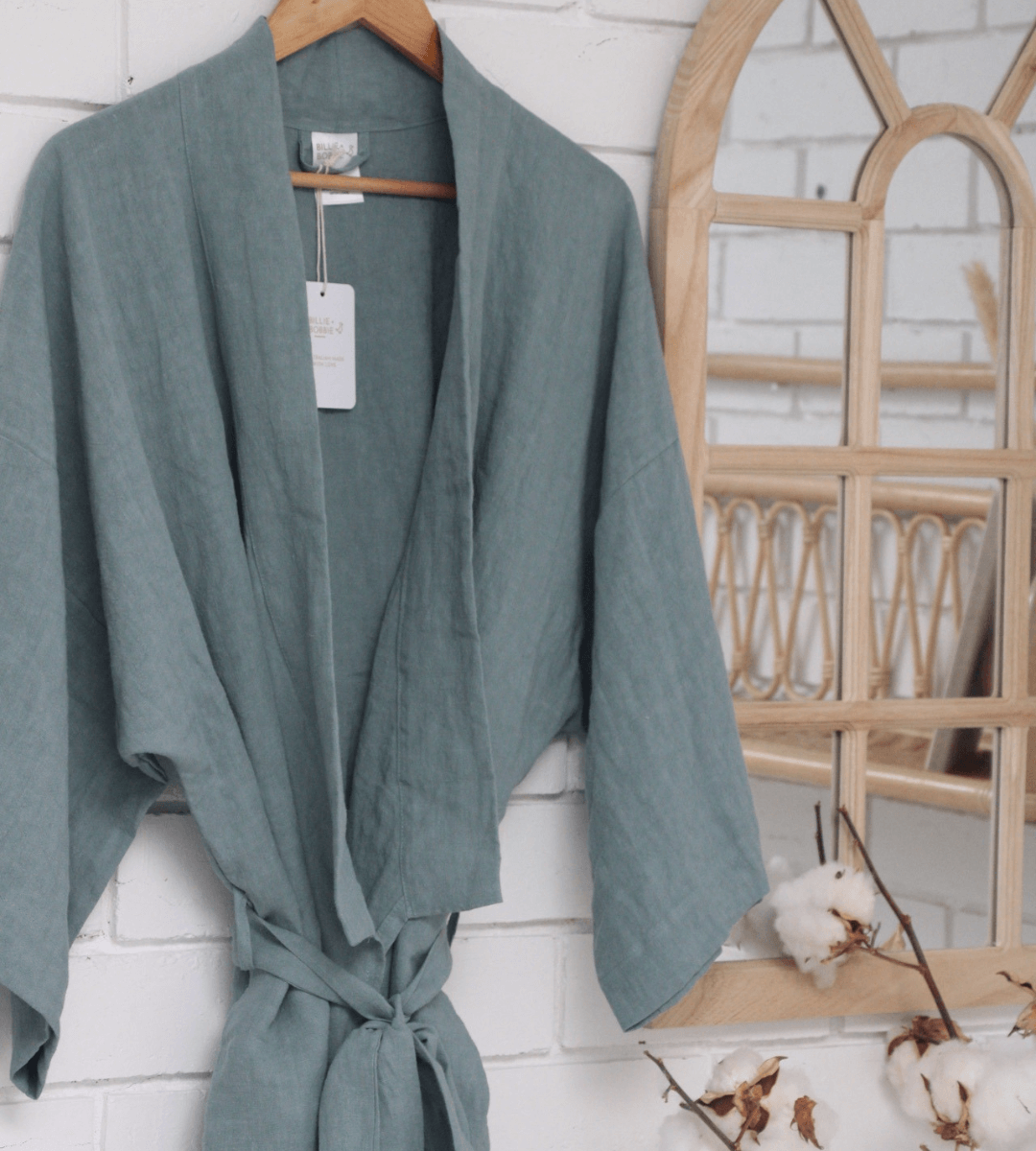 Linen robe | Luxury bathrobes | Australia – Billie+Bobbie
