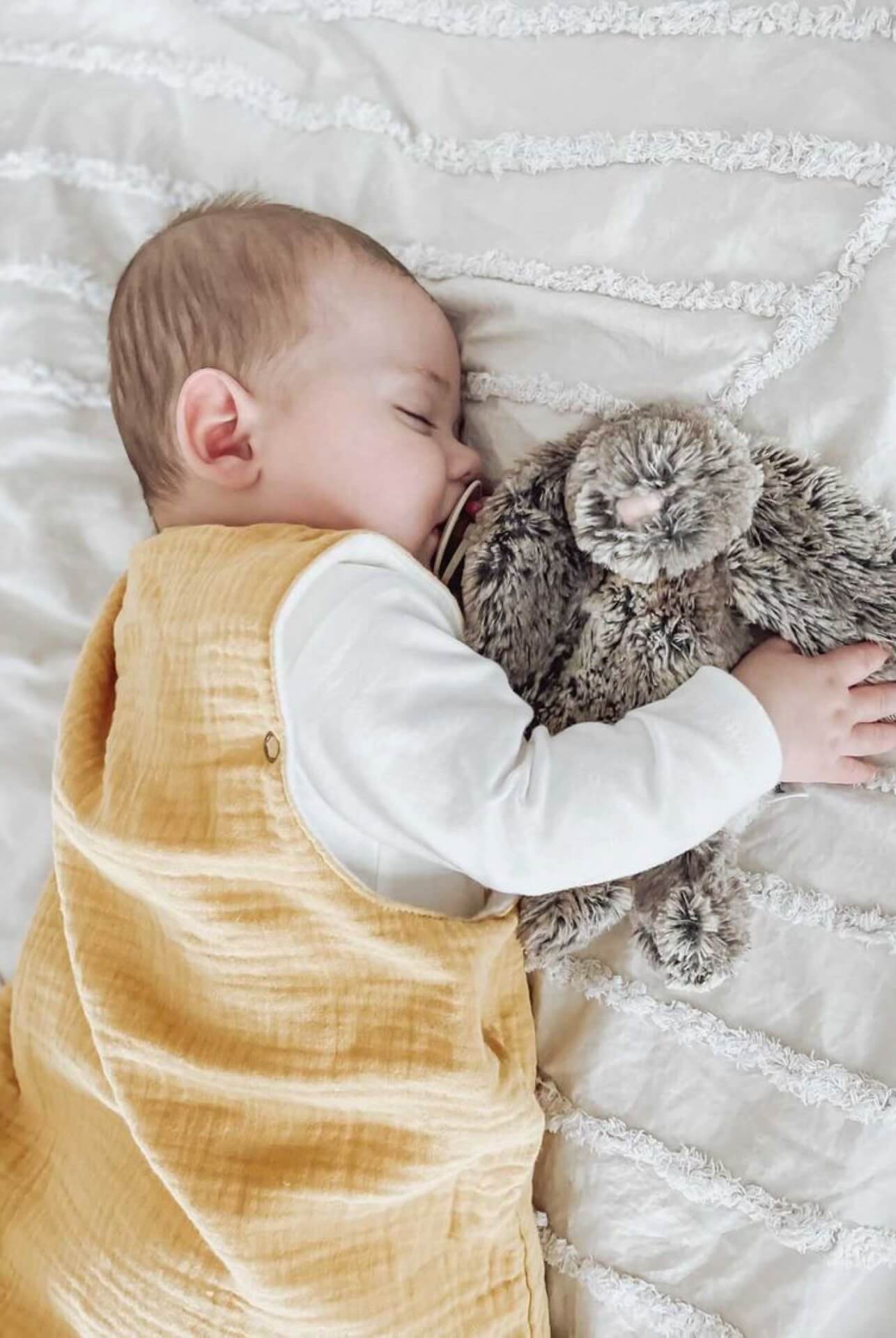baby in winter merino wool sleeping bag - no TOG rating